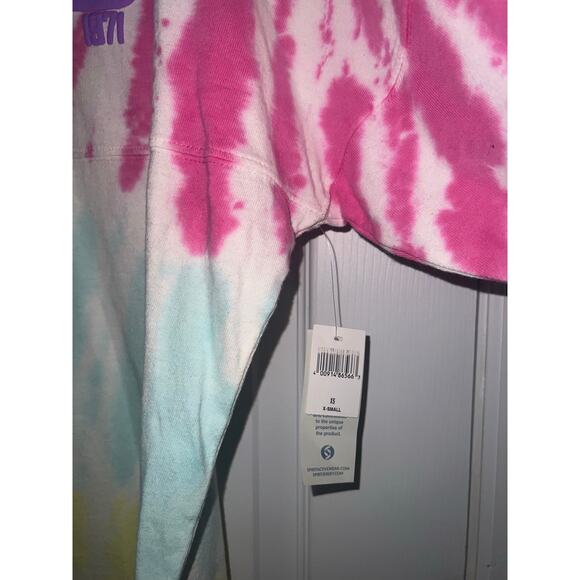 Walt Disney World Spirit Jersey Tie-Dye Long Sleeve Shirt Adult Burst Sz XS NWT - Picture 11 of 11